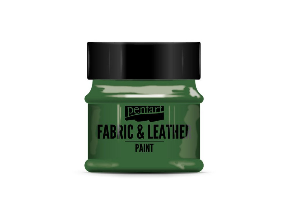 Farba do tkanin i skór - Pentart - zielona, 50 ml