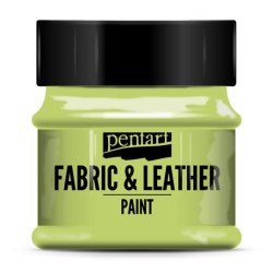 Farba do tkanin i skór - Pentart - zielona limonka, 50 ml