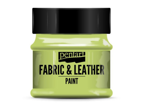 Paint for fabrics & leathers - Pentart - lime green, 50 ml