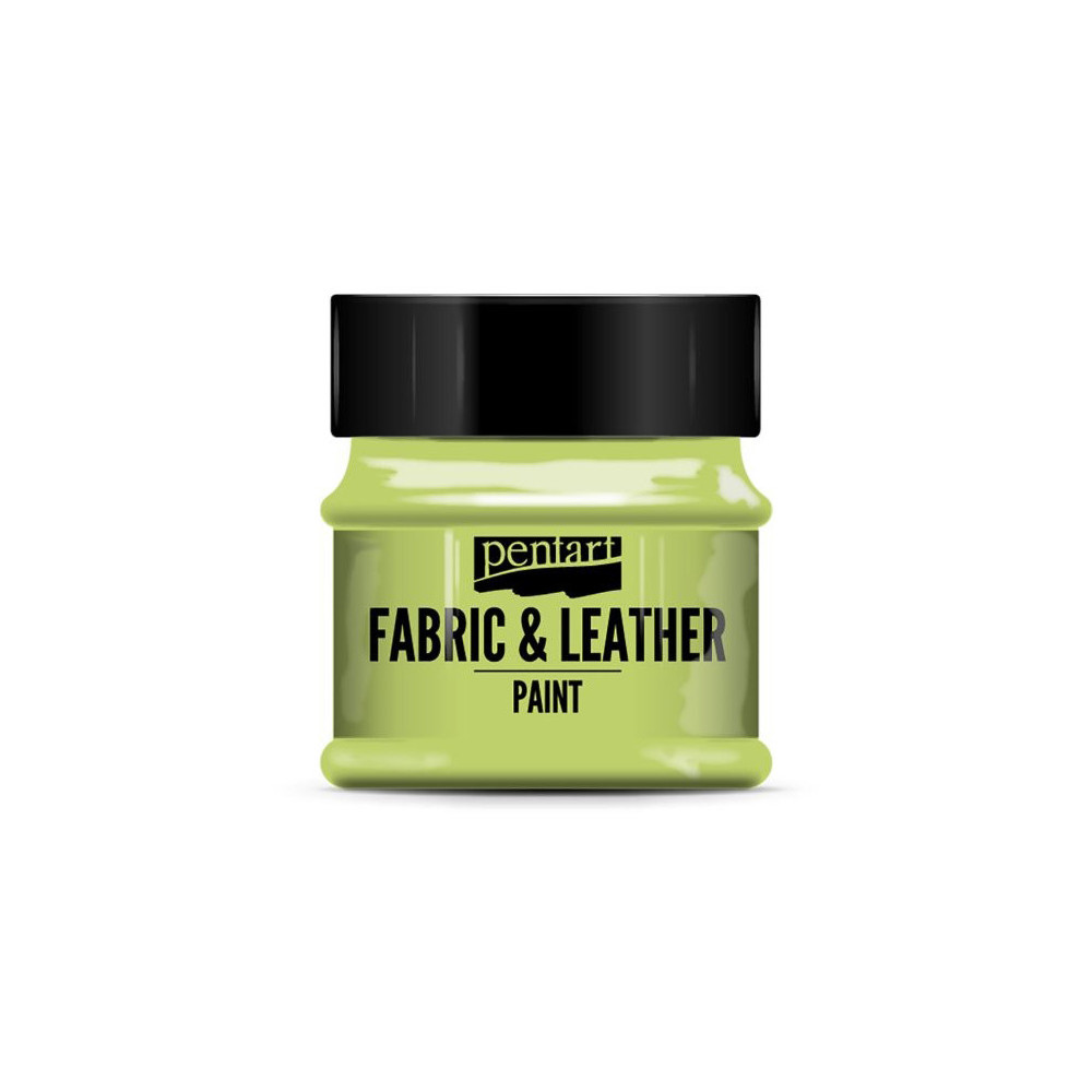 Paint for fabrics & leathers - Pentart - lime green, 50 ml