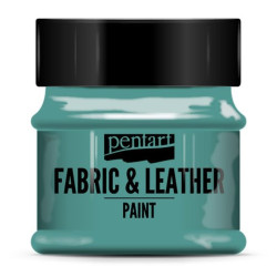 Paint for fabrics & leathers - Pentart - turquoise green, 50 ml