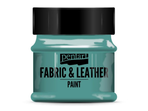 Farba do tkanin i skór - Pentart - turkus zielony, 50 ml