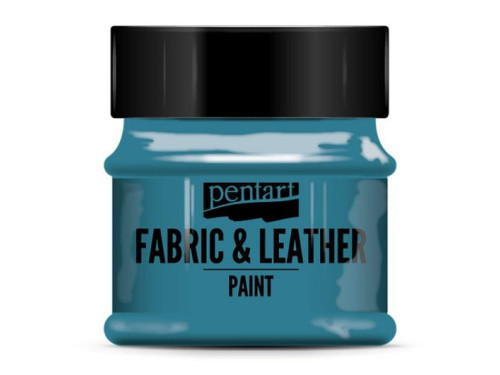 Farba do tkanin i skór - Pentart - turkus niebieski, 50 ml