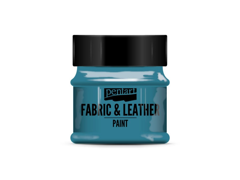Farba do tkanin i skór - Pentart - turkus niebieski, 50 ml