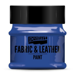 Farba do tkanin i skór - Pentart - niebieska, 50 ml