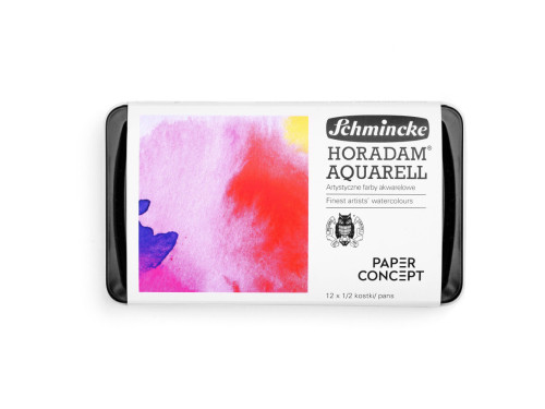 Set of Horadam Aquarell watercolor paints - Schmincke x PaperConcept - 12 pcs.