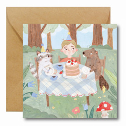 Greeting card - Hi Little - Birthday Boy, 14,5 x 14,5 cm