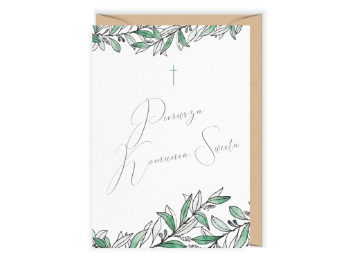 Greeting card - Cudowianki - Pierwsza Komunia Święta, 12 x 17 cm