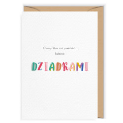 Greeting card 12 x 17 cm - Cudowianki - Będziecie Dziadkami