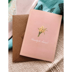 Greeting card 12 x 17 cm - Cudowianki - Wielkanoc, Żonkile