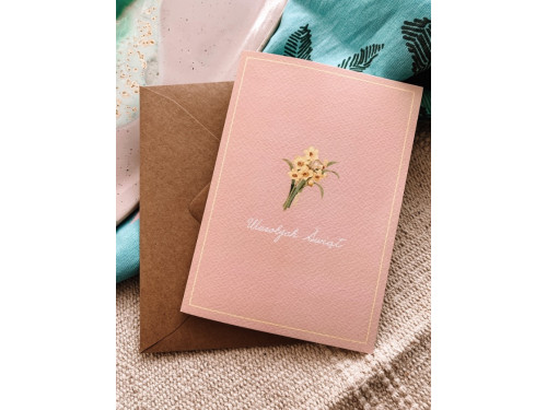 Greeting card 12 x 17 cm - Cudowianki - Wielkanoc, Żonkile