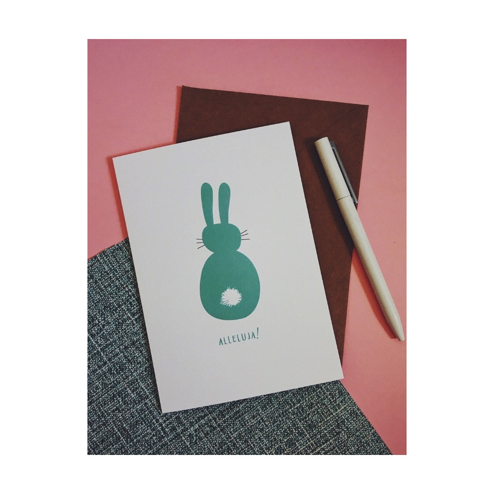 Greeting card 12 x 17 cm - Cudowianki - Wielkanoc, Królik