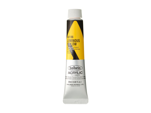 Heavy Body Acrylic Paint - Holbein - 186, Luminous Yellow, 20 ml