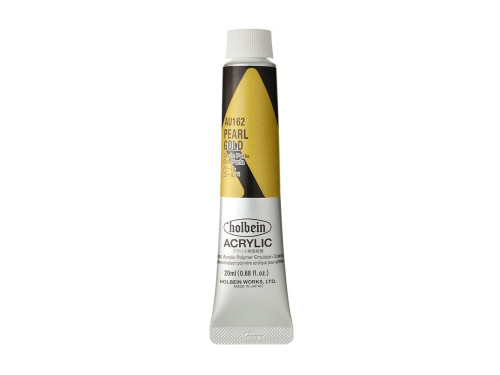 Farba akrylowa Heavy Body Acrylic - Holbein - 162, Pearl Gold, 20 ml