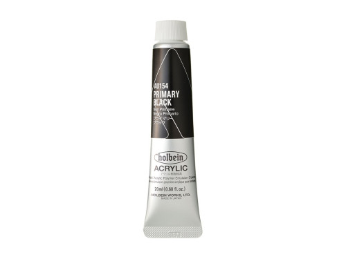 Farba akrylowa Heavy Body Acrylic - Holbein - 154, Primary Black, 20 ml