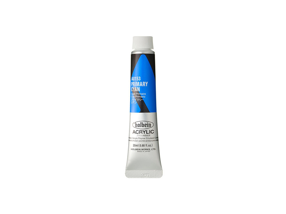 Heavy Body Acrylic Paint - Holbein - 153, Primary Cyan, 20 ml