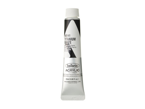 Heavy Body Acrylic Paint - Holbein - 141, Titanium White, 20 ml