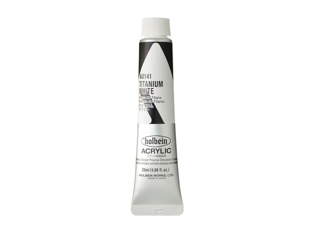 Heavy Body Acrylic Paint - Holbein - 141, Titanium White, 20 ml