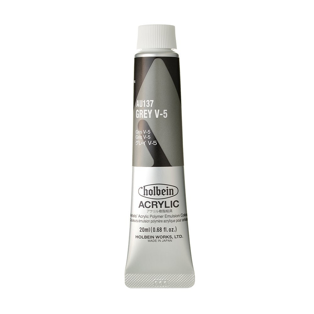 Farba akrylowa Heavy Body Acrylic - Holbein - 137, Grey V-5, 20 ml