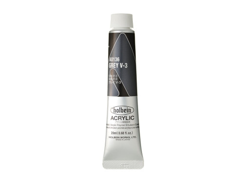 Farba akrylowa Heavy Body Acrylic - Holbein - 136, Grey V-3, 20 ml