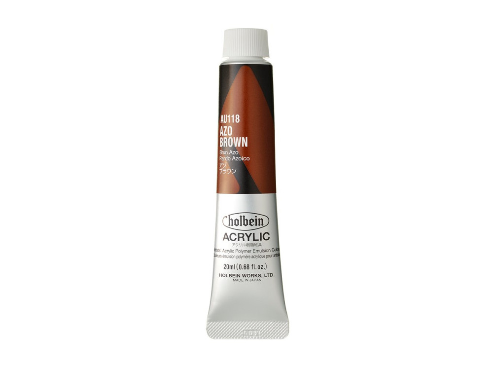 Heavy Body Acrylic Paint - Holbein - 118, Azo Brown, 20 ml