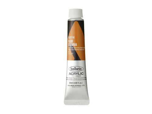 Farba akrylowa Heavy Body Acrylic - Holbein - 114, Raw Sienna, 20 ml