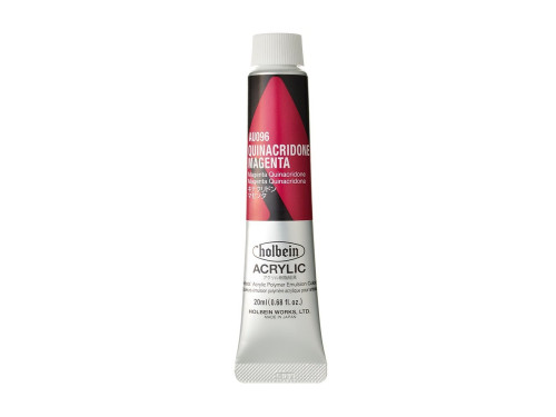 Heavy Body Acrylic Paint - Holbein - 096, Quinacridone Magenta, 20 ml