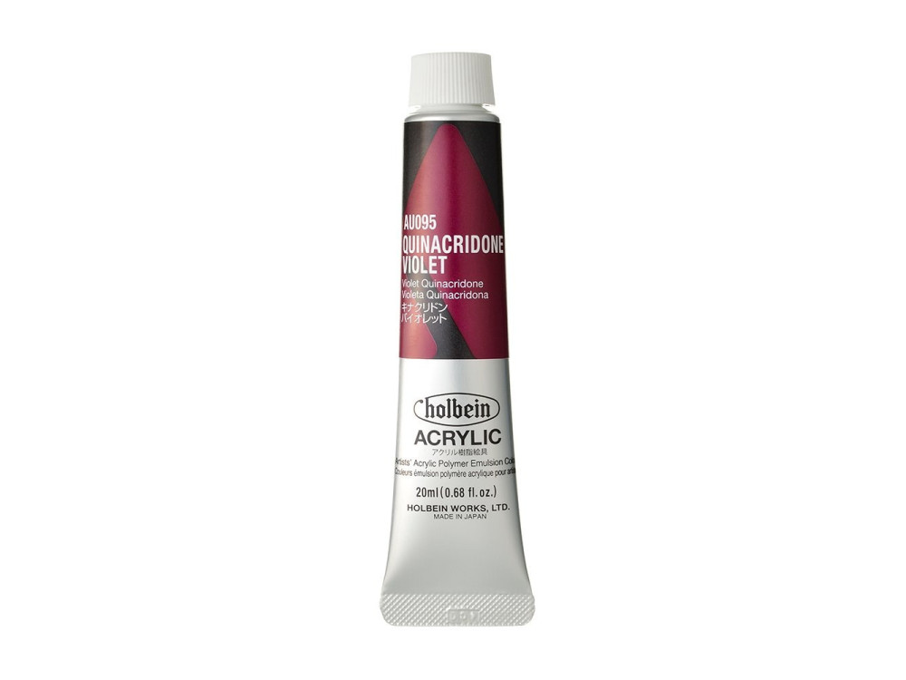 Heavy Body Acrylic Paint - Holbein - 095, Quinacridone Violet, 20 ml