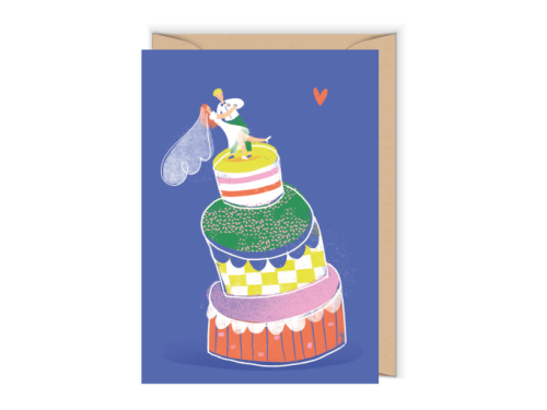 Greeting card 12 x 17 cm - Cudowianki - Weselny Torcik