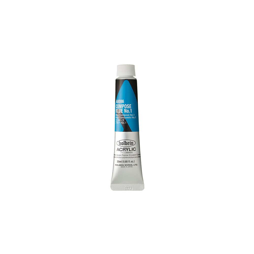 Heavy Body Acrylic Paint - Holbein - 086, Compose Blue No. 1, 20 ml