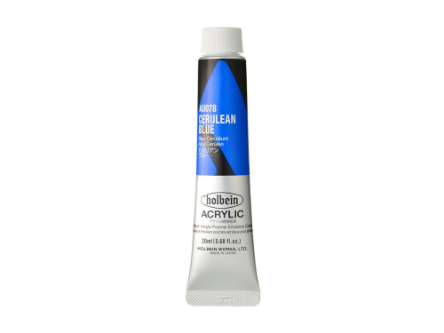 Farba akrylowa Heavy Body Acrylic - Holbein - 078, Cerulean Blue, 20 ml
