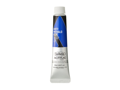 Heavy Body Acrylic Paint - Holbein - 072, Phthalo Blue, 20 ml