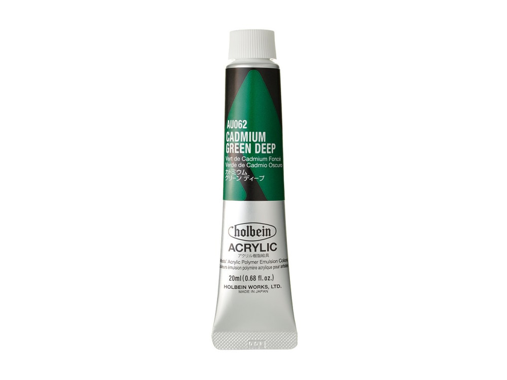 Heavy Body Acrylic Paint - Holbein - 062, Cadmium Green Deep, 20 ml
