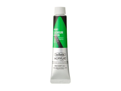 Heavy Body Acrylic Paint - Holbein - 061, Cadmium Green, 20 ml