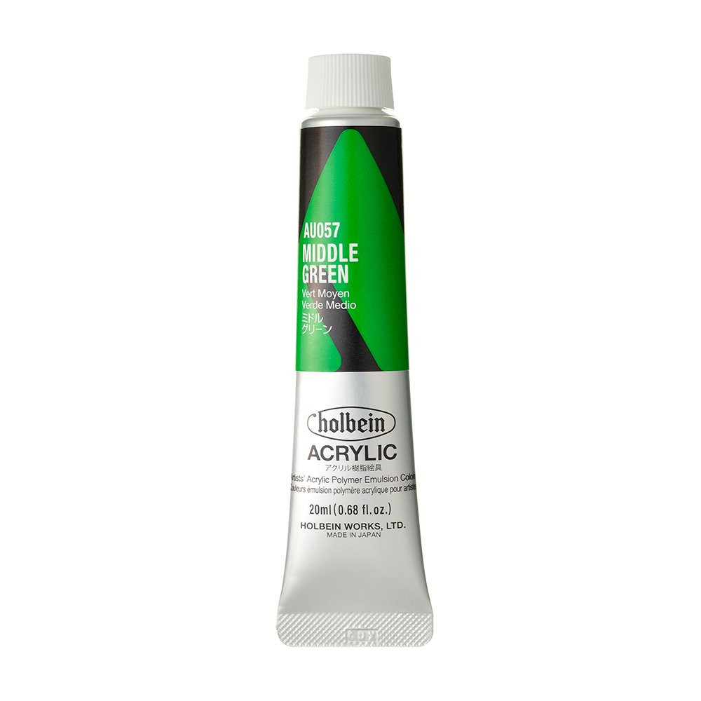 Heavy Body Acrylic Paint - Holbein - 057, Middle Green, 20 ml