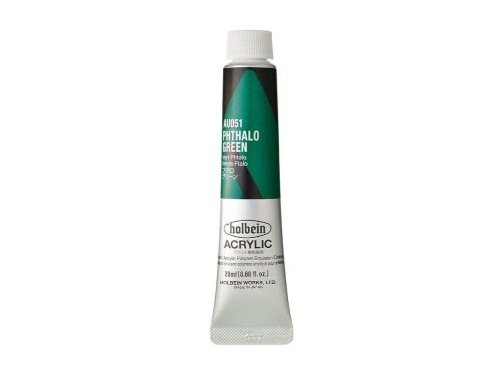 Heavy Body Acrylic Paint - Holbein - 051, Phthalo Green, 20 ml