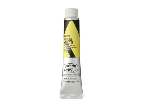 Farba akrylowa Heavy Body Acrylic - Holbein - 049, Naples Yellow, 20 ml