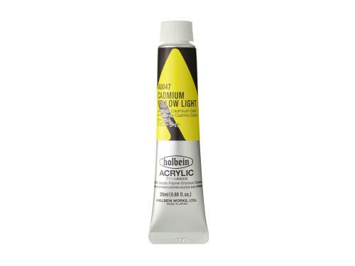 Heavy Body Acrylic Paint - Holbein - 047, Cadmium Yellow Light, 20 ml