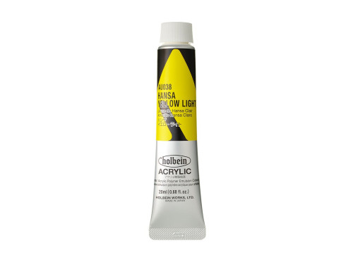 Heavy Body Acrylic Paint - Holbein - 038, Hansa Yellow Light, 20 ml