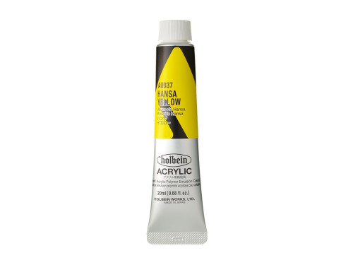 Heavy Body Acrylic Paint - Holbein - 037, Hansa Yellow, 20 ml