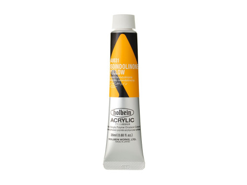 Farba akrylowa Heavy Body Acrylic - Holbein - 031, Isoindolinone Yellow, 20 ml