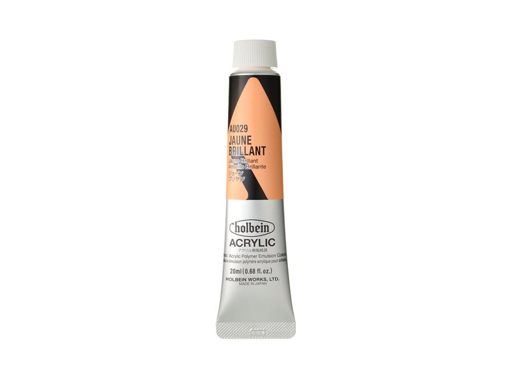 Farba akrylowa Heavy Body Acrylic - Holbein - 029, Jaune Brilliant, 20 ml