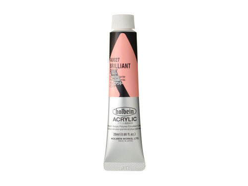 Heavy Body Acrylic Paint - Holbein - 027, Brilliant Pink, 20 ml