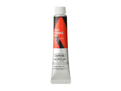 Heavy Body Acrylic Paint - Holbein - 014, Pyrrole Red, 20 ml