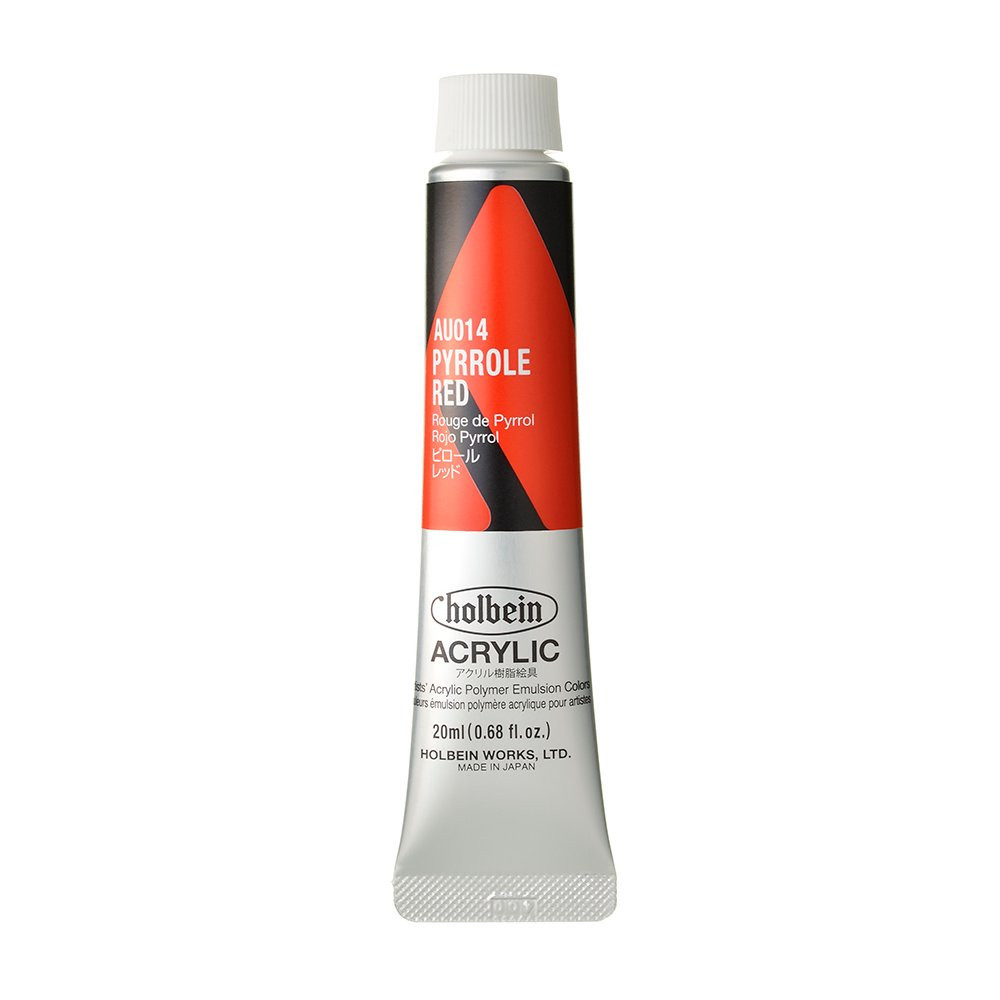 Heavy Body Acrylic Paint - Holbein - 014, Pyrrole Red, 20 ml
