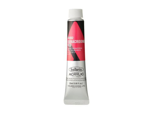 Heavy Body Acrylic Paint - Holbein - 002, Quinacridone Red, 20 ml