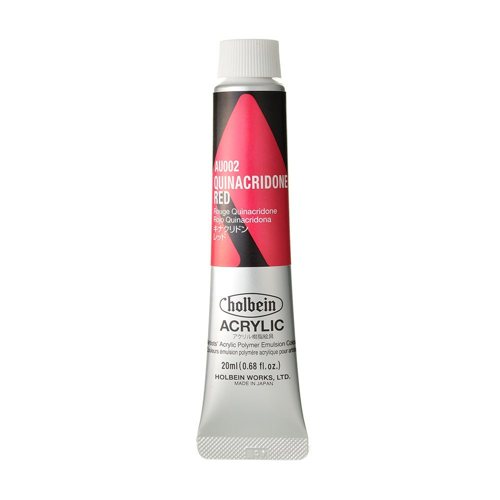 Heavy Body Acrylic Paint - Holbein - 002, Quinacridone Red, 20 ml