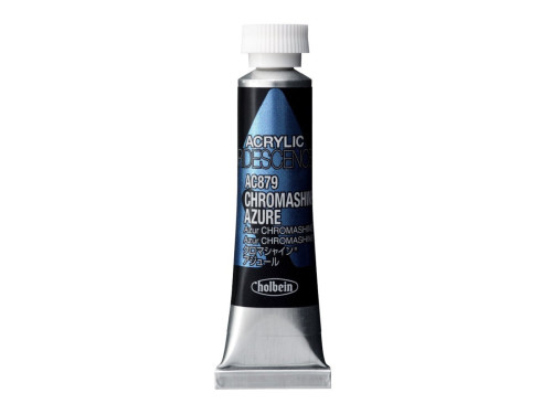 Iridescence Acrylic Paint - Holbein - 879, Chromashine Azure, 5 ml