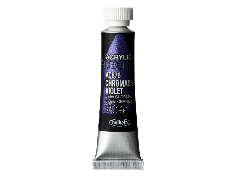 Iridescence Acrylic Paint - Holbein - 876, Chromashine Violet, 5 ml