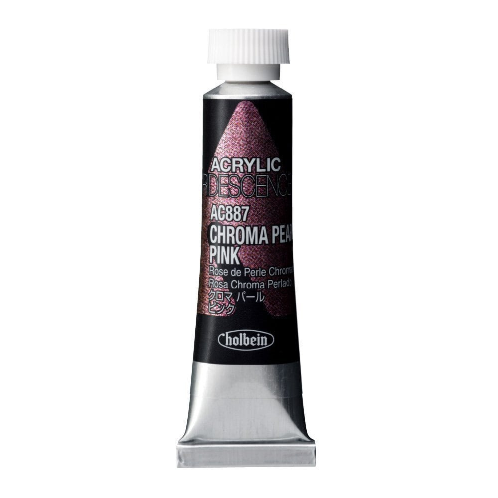 Farba akrylowa Iridescence Acrylic - Holbein - 887, Chroma Pearl Pink, 5 ml